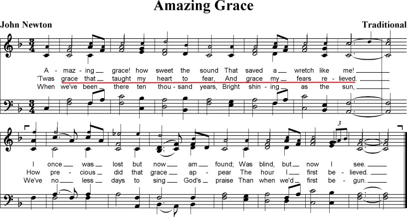 Amazing Grace - John Newton. 